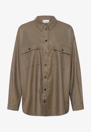 Gestuz, LAMAYA SHIRT - Blúzka so zapínaním na gombíky - brown blue check