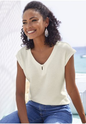 LASCANA T-shirt basic - creme