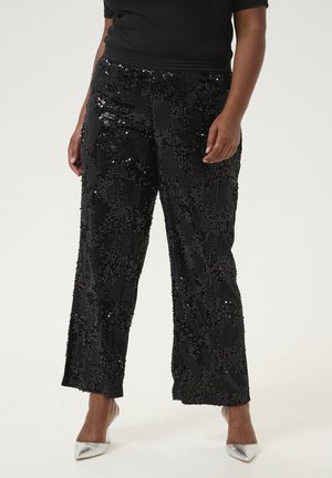 NICOLEEN SEQUIN - Nohavice - black deep