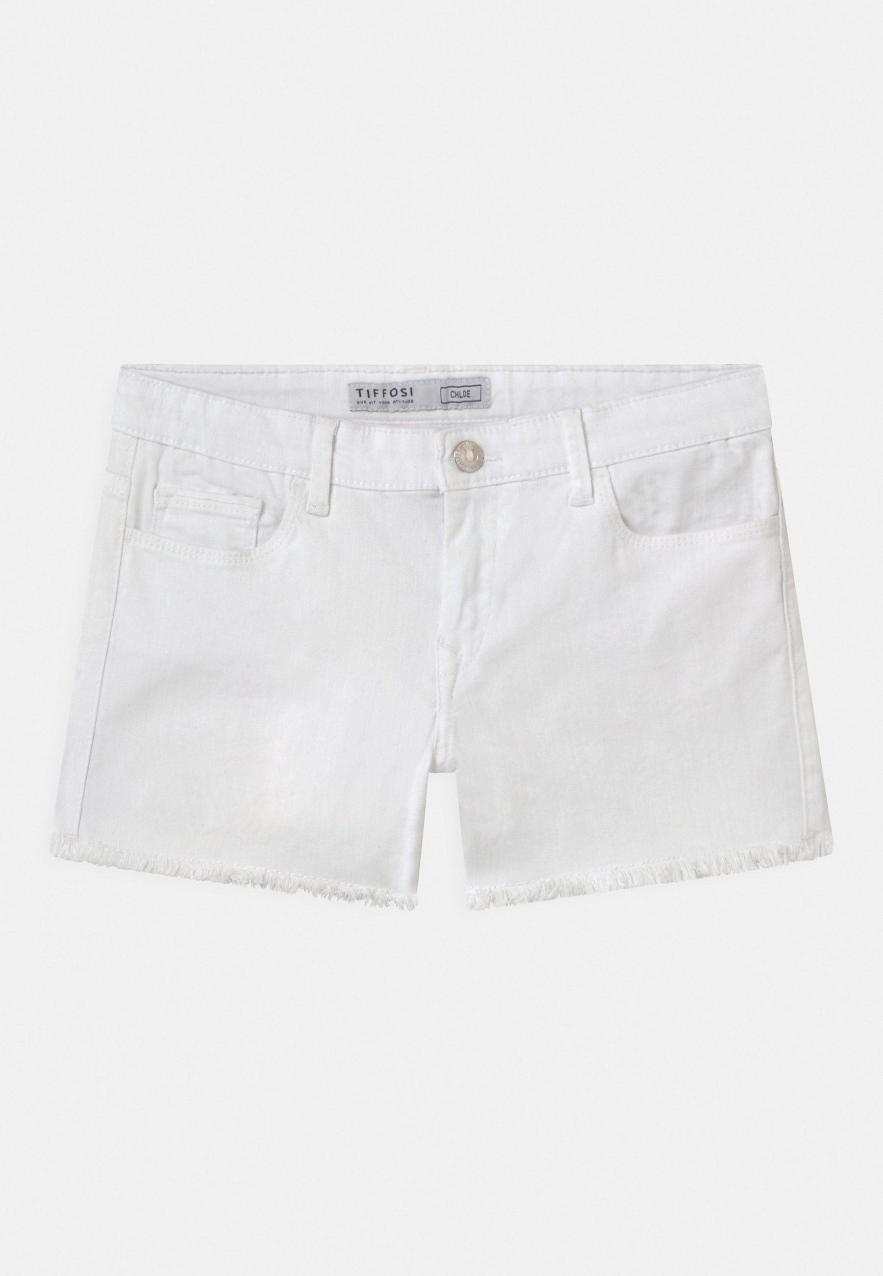 white denim shorta