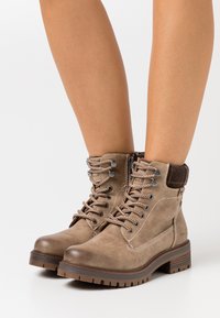 TOM TAILOR Lace-up ankle boots - mud