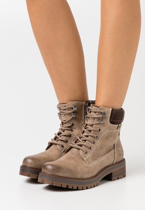 TOM TAILOR Lace-up ankle boots - mud