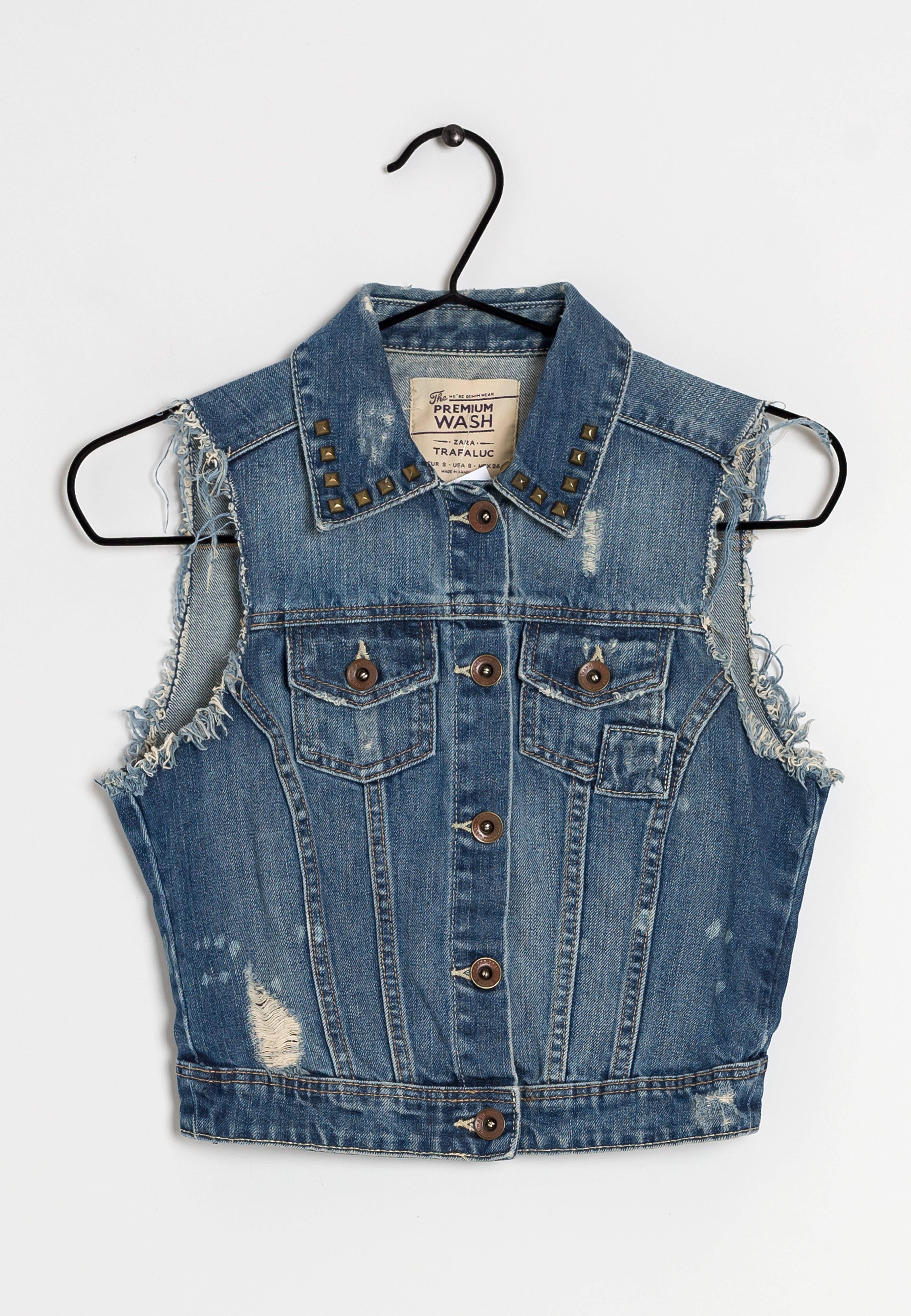 zara blue waistcoat
