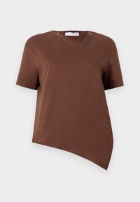 SLFMILA ASSYMETRIC TEE - T-shirts med print - chestnut