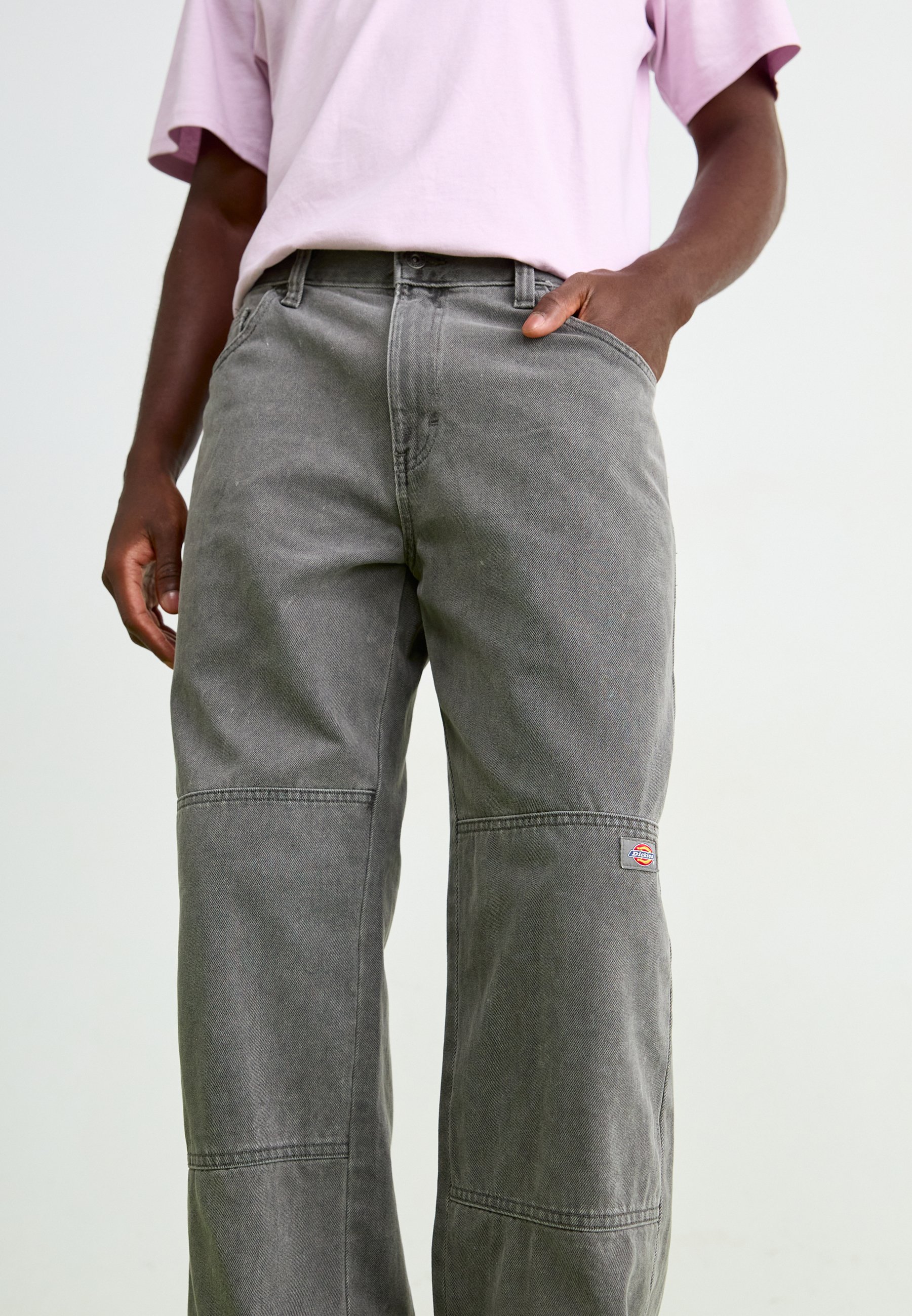 Dickies DOUBLE KNEE - Workwear Jeans - grey wash tinted/grey denim