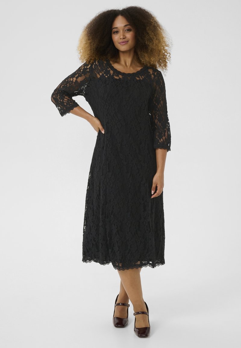 Cream CRKIT 3/4 SLEEVE LONG - Cocktail dress / Party dress - pitch  black/black - Zalando.ie