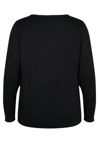 Zizzi Stickad tröja - black