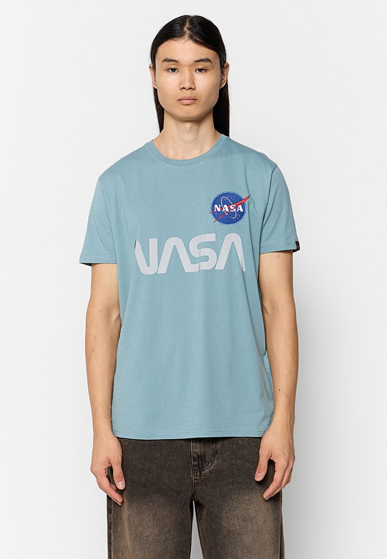 alpha industries T-shirt print blauwgrijs