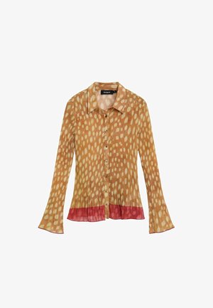 Desigual, PLEATED PRINTED SHIRT - Camicia - brown