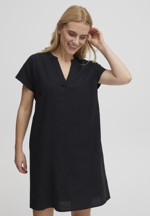 OXANETTE LINEN MIX - Päevakleit - black