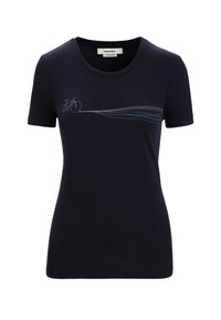 icebreaker MERINO TECH LITE II GRAPHIC - T-shirt imprimé - DARK BLUE