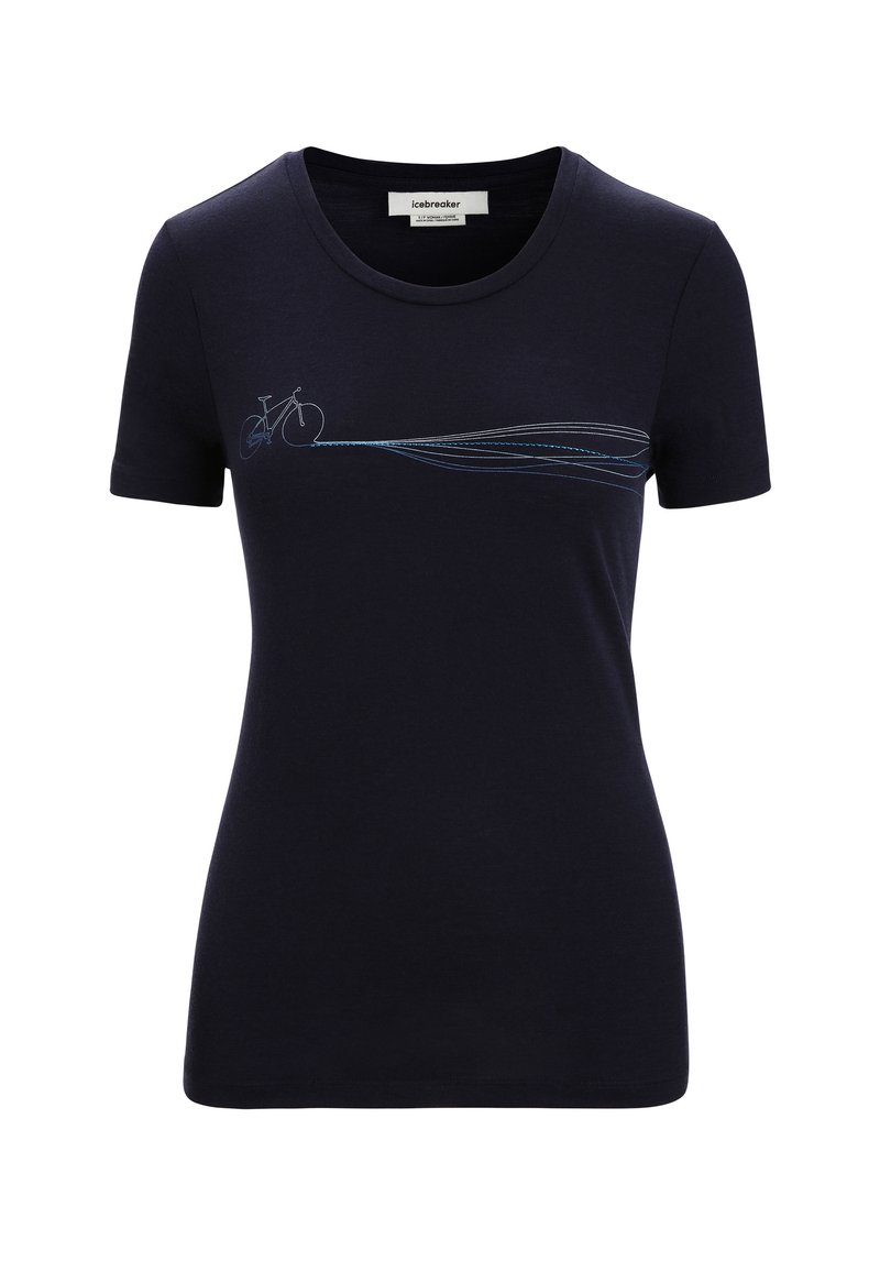 icebreaker MERINO TECH LITE II GRAPHIC - T-shirt imprimé - DARK BLUE
