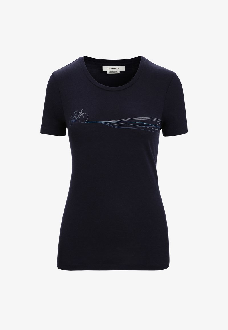 icebreaker MERINO TECH LITE II GRAPHIC - T-shirt imprimé - DARK BLUE