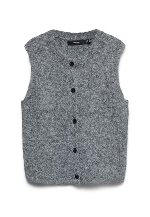 Vero Moda VMNOVAH NECK BUTTON NOOS - Bodywarmer - dark grey