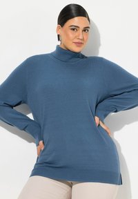 Ulla Popken ROLLKRAGEN BÜNDCHEN - Maglione - ink blue