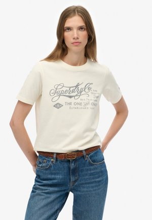 INDUSTRY WORKWEAR  - T-shirts print - cream