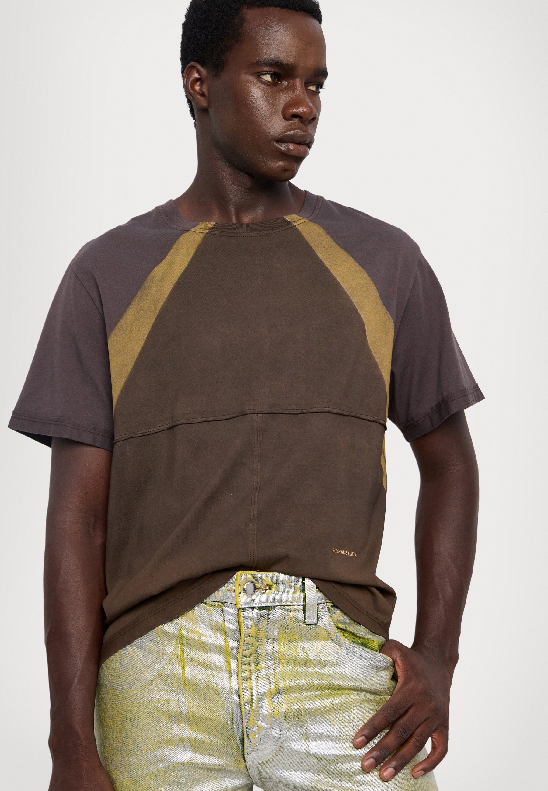 ECKHAUS LATTA TEE UNISEX - Print T-shirt - caps/brown
