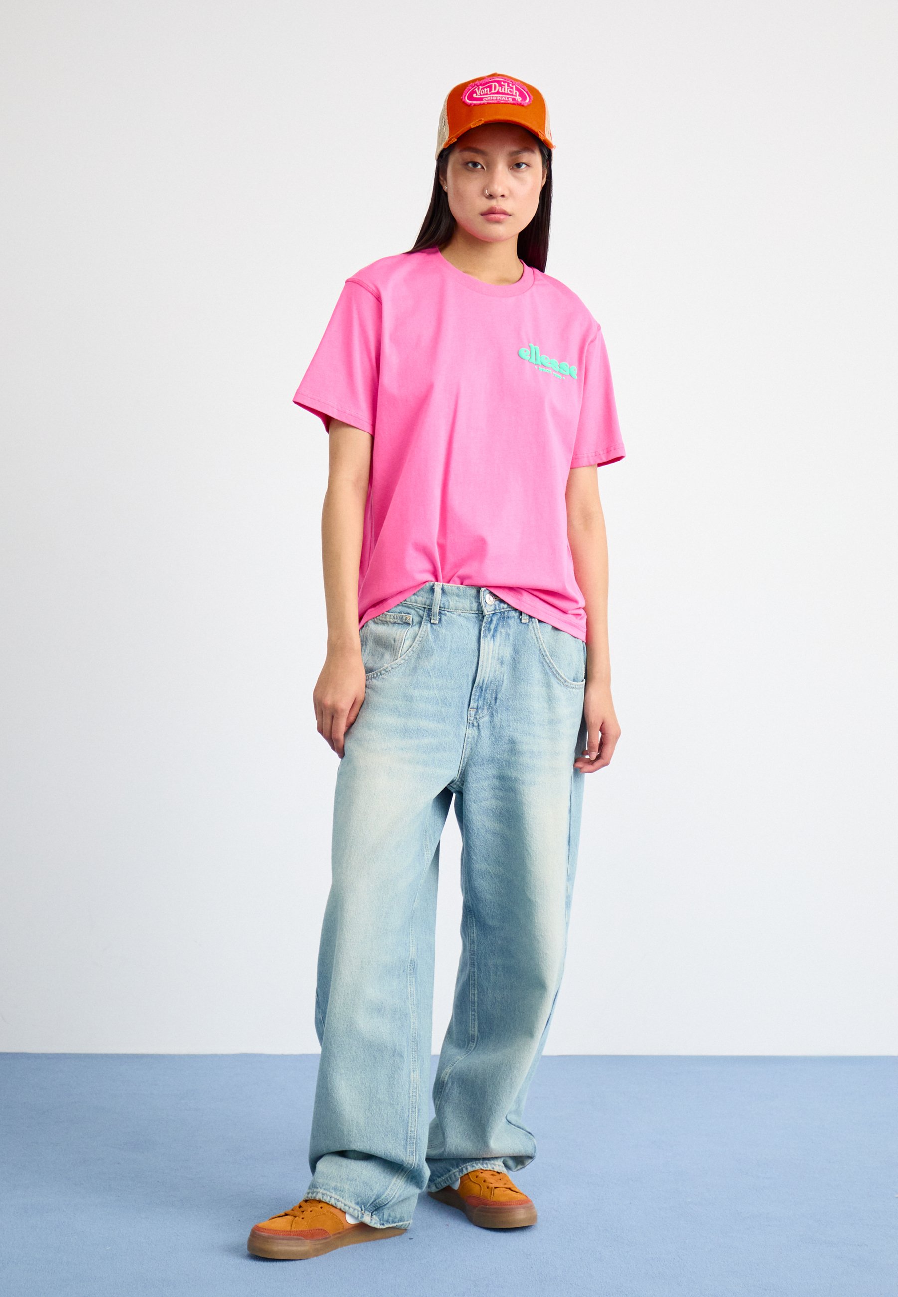 売れ筋商品|||エレッセ Tシャツ レディース トップス CAMPOFELICE - Print T-shirt - dark pink Ellesse CAMPOFELICE - T-Shirt print - pink - Zalando