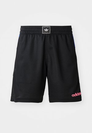 Mustad mustikud, mis on valmistatud tekstuurilisest, hingavast kangast. Omab elastset vöökohta ja roosa "adidas" logo alumises paremas nurgas.