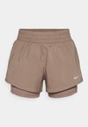 W NK ONE DF MR 3IN 2N1 - Pantaloni scurți 2 în 1 - mink brown/reflective silver