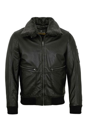 GLOBE - Lederjacke - schwarz