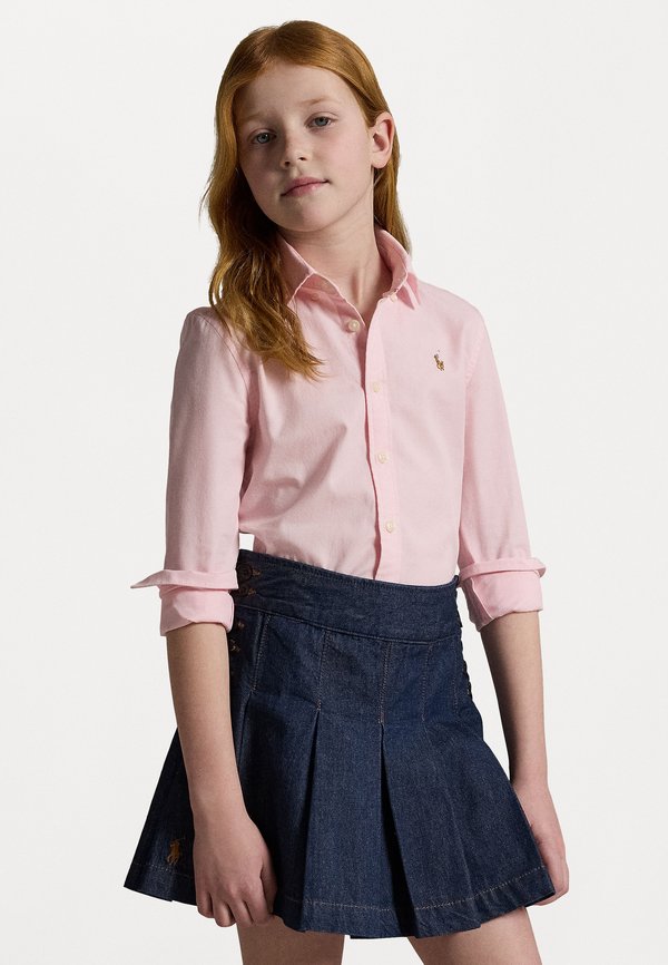 RUFFLED COTTON OXFORD SHIRT - Button-down blouse