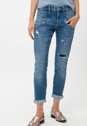 STYLE MERRIT - Jeans slim fit - used destroyed blue