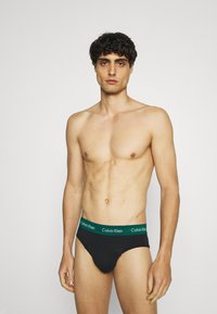 Calvin Klein Underwear HIP BRIEF 3 PACK COTTON STRETCH - Cuecas - black