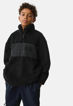 REGULAR FIT - ZIP THROUGH   - Fleecejacka - black