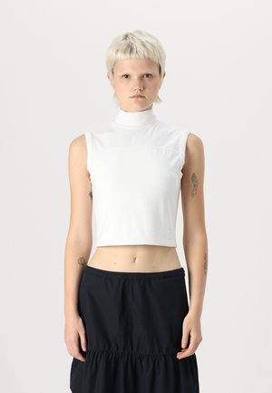 SLEEVELESS MOCK NECK - Toppi - white