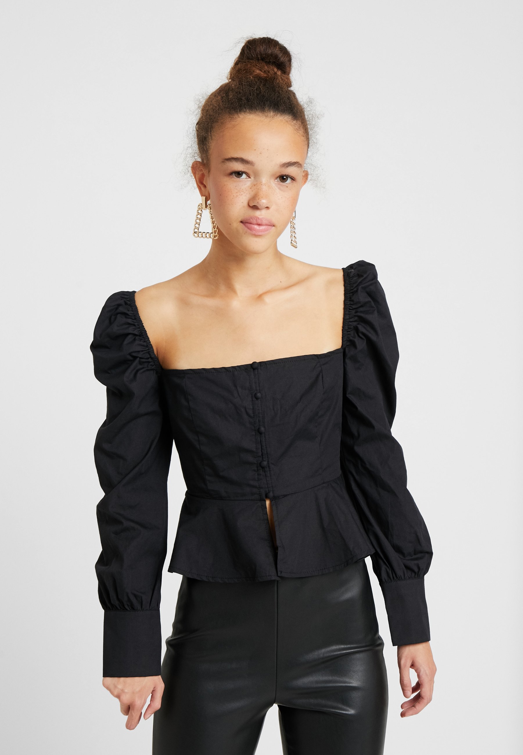 square neck peplum top