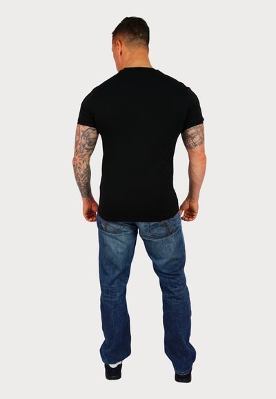 Emporio Armani KURZARM - Print T-shirt - schwarz