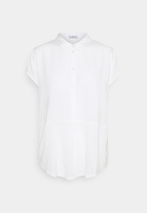 BLOUSE SHORTSLEEVE WITH MIX - Blouse - wool white