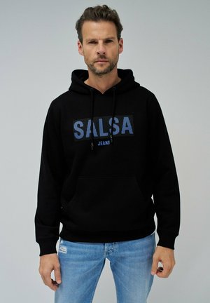 REGULAR - Jersey con capucha - schwarz