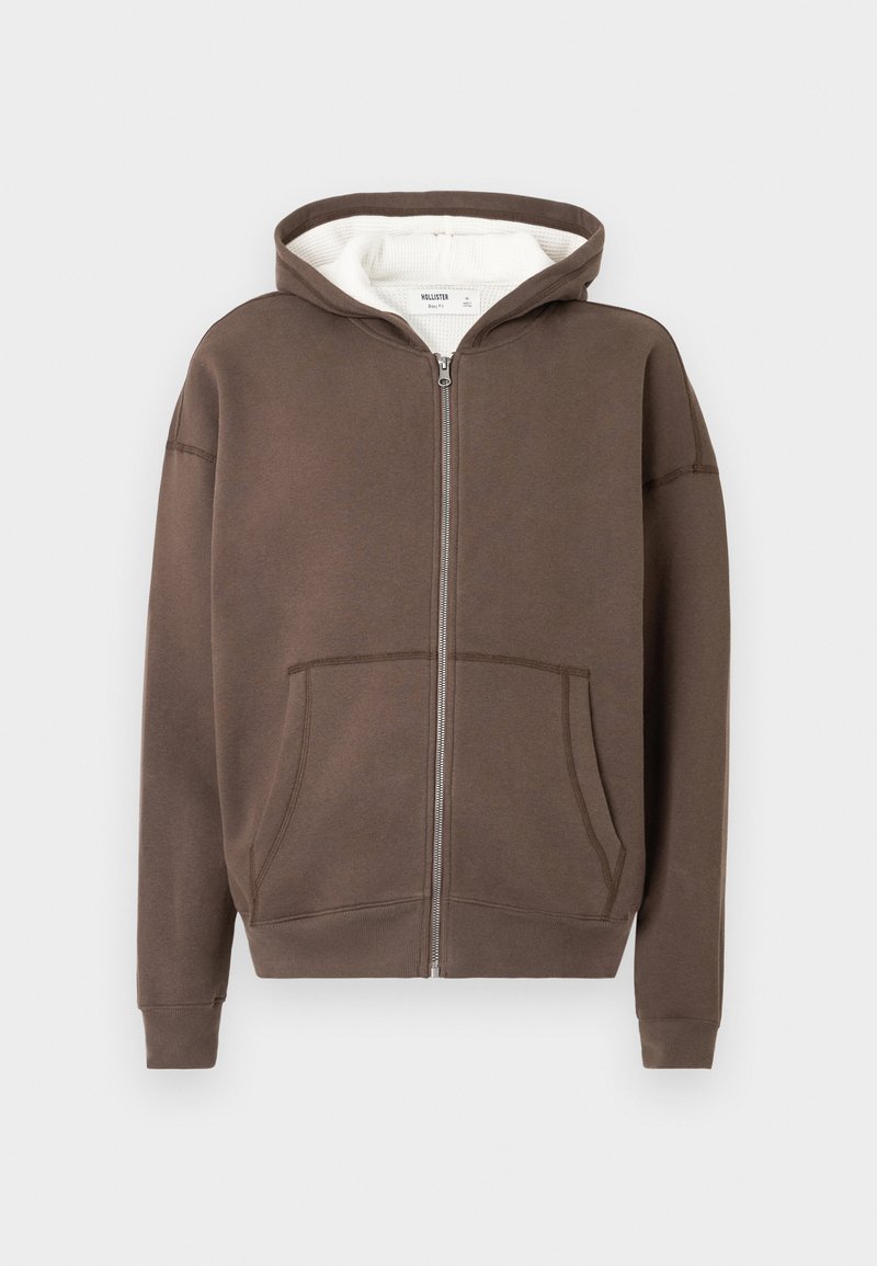 Hollister Co. Sweater met rits bruin