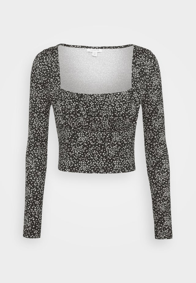 DITSY RUCHED BUST - Longsleeve - black