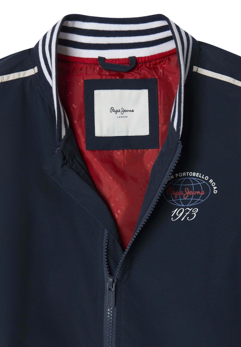 Blouson Bombardier Old Navy – Bleu Marine, Brodé, Chambray – Taille L