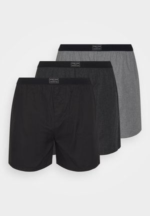 3 PACK - Caleçon - black/mottled light grey/mottled dark blue