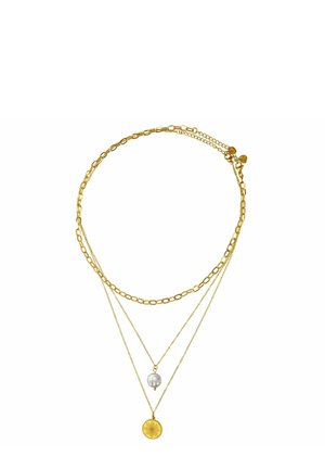LAYERING MIT MEDAILLON PERLEN SET - Halskette - gold-coloured