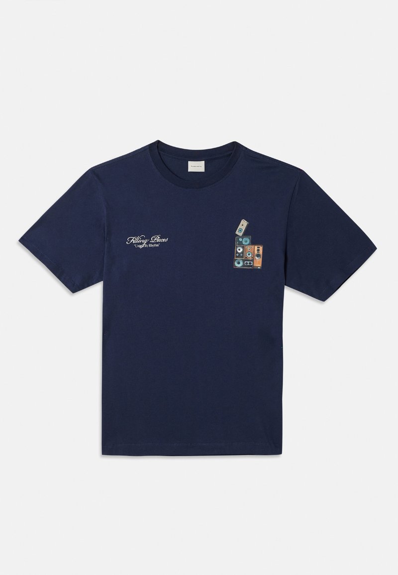 Filling Pieces T-shirt print donkerblauw