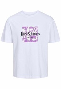 JORLAFAYETTE BRANDING TEE CREW NEC  - T-shirt print - bright white