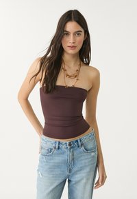 Stradivarius BANDEAU  - Top - dark brown