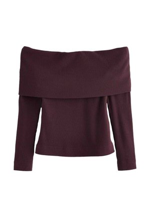 BARDOT - Pikkade varrukatega topp - berry red