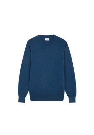 Scalpers, SCALPERS SCSKULL V NECK TRICOT - Jersey de punto - blue