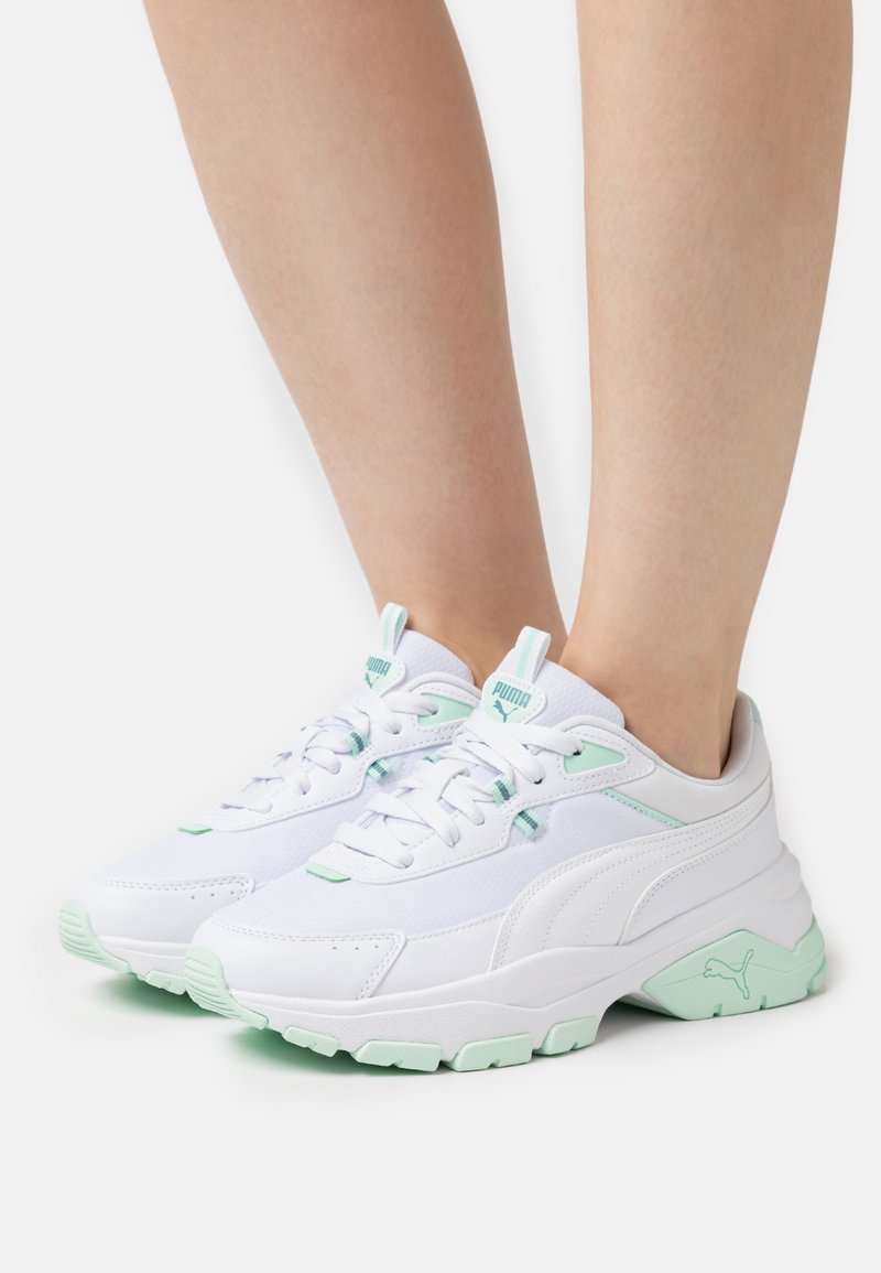 Puma CASSIA VIA - Trainers - white/minty burst/adriatic/white - Zalando ...