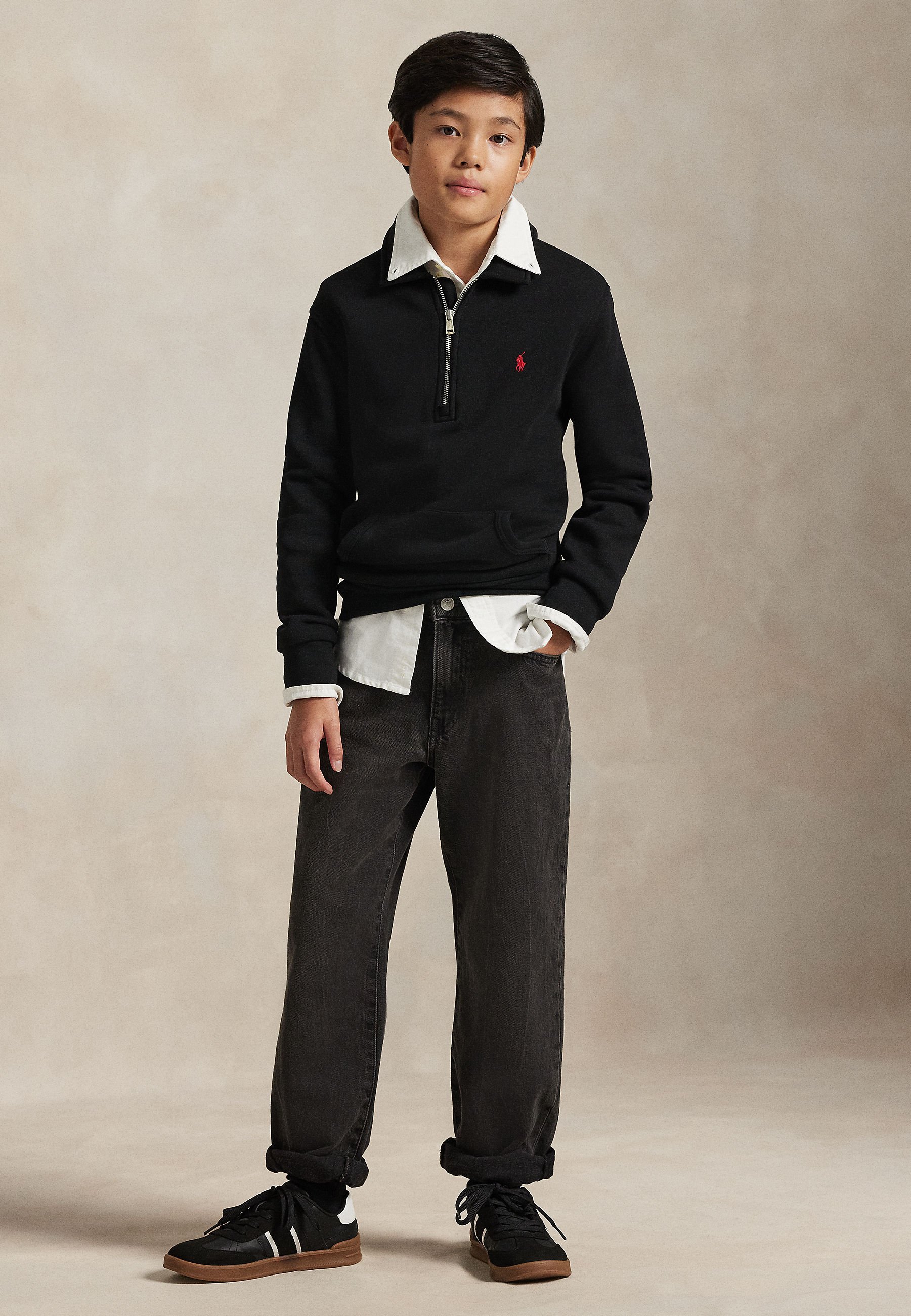Polo Ralph Lauren FLEECE COLLARED SWEATSHIRT 7-14Y - Sweatshirt