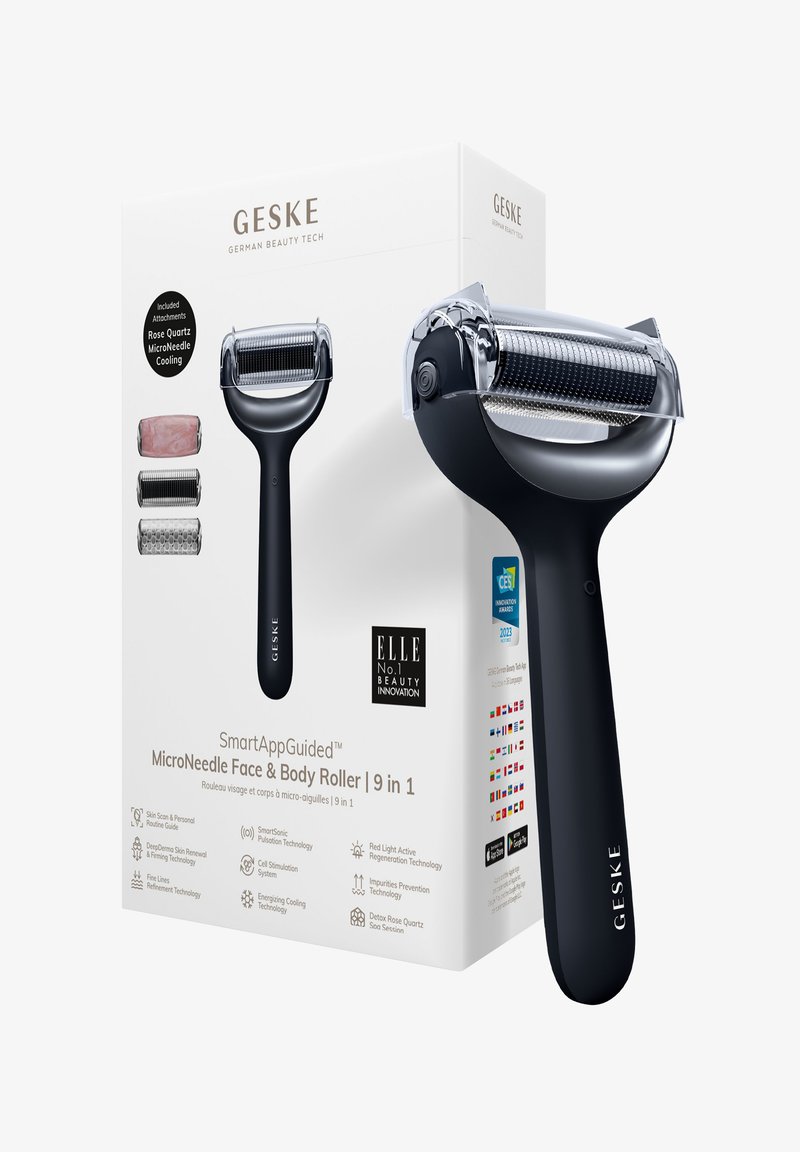 GESKE - MICRONEEDLE FACE BODY ROLLER | 9 IN 1 - Ansiktsvård - tillbehör - black, Förstora