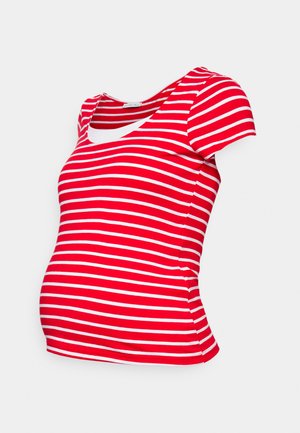 Anna Field MAMA MATERNITY DOUBLE LAYER NURSING  - T-shirt con stampa - dark red / multicoloured