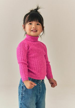Next, REGULAR FIT - ROLL NECK JUMPER - Strickpullover - bright pink