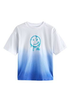 Next, SHORT SLEEVE GRAPHIC - T-shirt con stampa - blue white dip dye